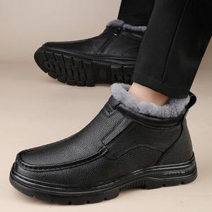 Botas de Hombre de Piel de Vacuno con Forro de Terciopelo, Nuevas para Otoño e Invierno, Cilindro Medio, Transpirables, Antideslizantes, Cálidas, 50 Yardas - Product Image 4