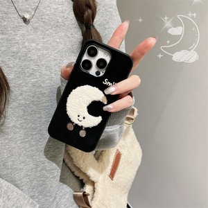 Coque de téléphone XP857 brodée étoiles et lune compatible avec iPhone 17 Pro Max Apple 16 15 Automne Hiver 14 Femme - Product Image 5