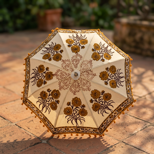 Parasol d'été pliable en coton brodé pour enfant, idéal pour la rue, les mariages, ou comme auvent décoratif, au prix d'usine - Product Image 3