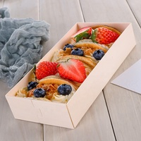 Boîte de rangement pour gâteaux en bois de haute qualité, boîte d'emballage alimentaire en bois, boîte à sushi en bois, plateau en bois, cadeau en bois, emballage sûr en peuplier