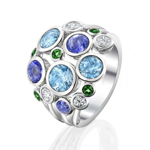 Anello da Donna a Cerchio Aperto, Design Elegante e Traforato, Gioiello alla Moda con Accento in Pietra, Stile Fidanzamento, Idea Regalo - Product Image 6