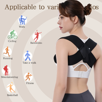 Correcteur de posture supérieur respirant en forme de X pour le dos, avec logo personnalisé, soutien des épaules et correction de la posture