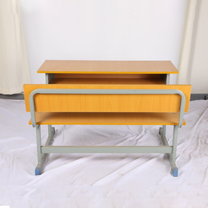 Bàn ghế học sinh đôi bằng gỗ hiện đại, bàn ghế đôi cho trường học, bàn ghế lớp học đại học - Product Image 3