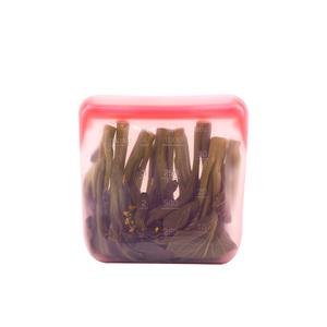 Silicone Zipper Storage Ziplock Fresh Bpa Free 100% Reusable Food Grade Freezer <b>Vegetable</b> <b>Bags</b> Leakproof Snack <b>Bag</b> - Product Image 5