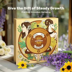 LUSH&DEW Jardin potager biologique non-OGM, 12 types de graines de légumes anciens, coffret magnétique du zodiaque, cadeau de jardinage pour pots de fleurs et jardinières - Product Image 4