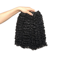Venta caliente Super doble dibujado francés Curl Raw Virgin Indian Hair Bundles Color natural