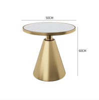 Table d'appoint chic de luxe en dalle de roche, table de chevet ronde compacte, table basse robuste et peu encombrante pour chambre à coucher, salon, balcon