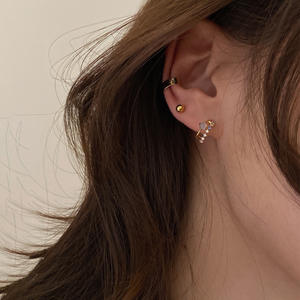 Fashion Designer Shiny Rhinestone Opals 18K Gold Plated Earrings <b>French</b> <b>Vintage</b> Elegant Jewelry - Product Image 6