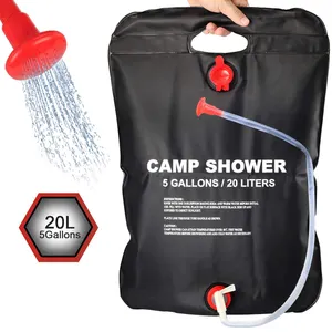 Venta al por mayor 20L portátil camping ducha 5 galones tubería de calefacción de agua calentador de agua Solar al aire libre otros equipo de Camping