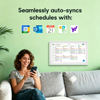 Calendario Inteligente de Pared de 15.6 Pulgadas con Pantalla Táctil WiFi, Recordatorio Familiar, Organizador de Tareas