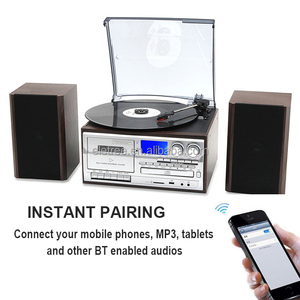 Reproducteur De CD 5 en 1 Forma De Tocadiscos Toca Disco E Cd tourne-disque vinyle avec <span class=keywords><strong>Cassette</strong></span> Usb et CD - Product Image 5