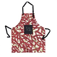 Delantal de Cocina de Lino y Algodón con Estampado Digital Personalizado, Ecológico, Sin Mangas, para Adultos, Sin Pedido Mínimo, con Etiqueta Privada para Marcas Minoristas