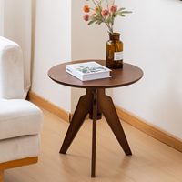 Table basse moderne en bambou pour appartement et villa - Meuble de salon - Montage facile - Conception à 3 pieds pour chambre et bureau