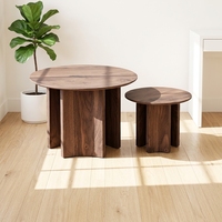Table basse de haute qualité au design moderne, facile à nettoyer, table basse minimaliste de forme ronde pour le salon