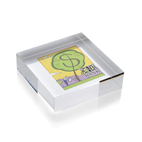 Bloc de cristal carré poli personnalisé avec gravure laser 3D pour affichage de marque commerciale et concours – Cube de cristal