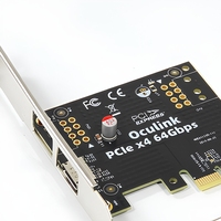 Tarjeta Adaptadora PCIe 4.0 X4 a OCuLink de 64 Gbps, Tarjeta de Expansión Trasera SFF-8612 con Soporte de Perfil Alto/Bajo, en Stock