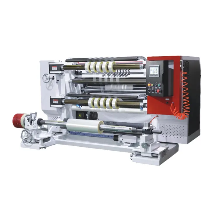 LFQ-1300 Rewinder tipe vertikal PE PP PVC BOPP mesin pemotong gulungan plastik untuk gulungan