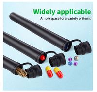 Tube de rangement étanche en plastique PP King Size 116 mm 121 mm avec couvercle à clapet pour pilules et accessoires – Tube POP TOP