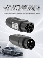 Typ2 zu Typ1 J1772 Europäischer Standard zu Amerikanischer Standard Ladeadapter Konverter Hergestellt in China