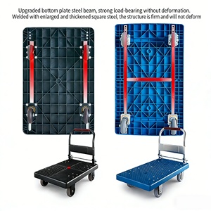 Carretilla de <span class=keywords><strong>Mano</strong></span> Plegable, Carrito de Transporte de Equipaje Resistente y Portátil - Product Image 4