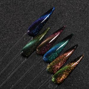 Caili – Gel de Base <span class=keywords><strong>noir</strong></span> <span class=keywords><strong>pailleté</strong></span> pour ongles, nouvelle beauté, magnifique effet flash, œil de chat - Product Image 6