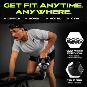 CZFIT 4-40 KG Professional Vinyl Coated Kettle-bell <b>Strength</b> <b>Training</b> Powder Coated Cast Iron Kettle-bell for Gym & Home - Product Image 5