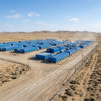 Projet de modules préfabriqués en conteneurs pour camp minier de cuivre Aktogai au Kazakhstan : entrepôt industriel et logement du personnel