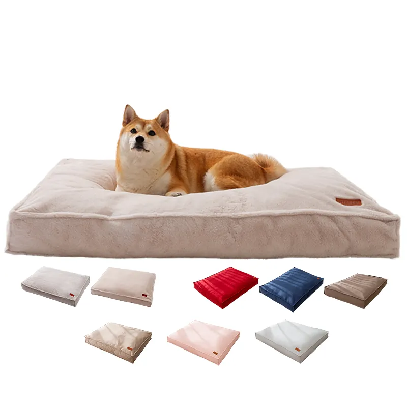 Hipidog Solid Color Winter Warm Cotton Plush Washable Waterproof Detachable Pet Seat Cushion Eco Friendly Luxury Dog Bed