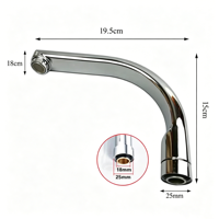 Tuyau coudé de sortie pour robinet de cuisine, filetage 23/25 mm avec écrou, tube d'extension coudé en S, pièces de réparation