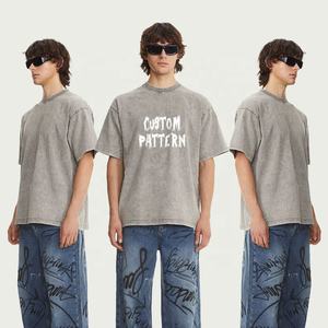 Streetwear Dtg Coton Imprimé 280 Gsm Hommes Boxy Vintage Impression Surdimensionné Poids Lourd En Vrac Lavé Logo Personnalisé T-shirts En Gros - Product Image 1