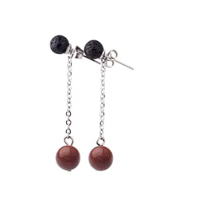 Trendy Goldstone Crystal Dangle Long Earrings Luxury Drop Earring For Women Wedding Engagement Fine Jewelry