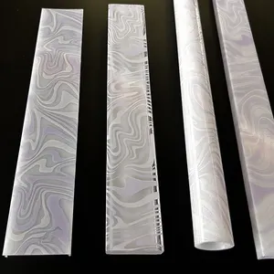 Custom Water Transfer Printing Linear Plastic Lamp Shade for Light Diffuser For Home Decoration