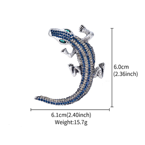 Mới hợp thời trang cổ điển cá sấu lớn trâm động vật sang trọng trâm cài cho nam giới hoặc bạn trai món quà cưới cho trẻ em - Product Image 2