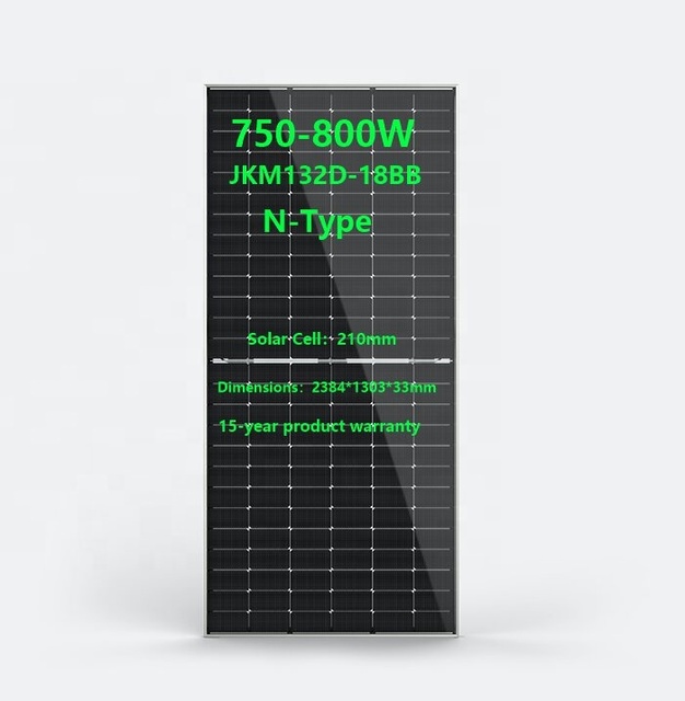 NEW Solar Panels N Type HJT Bifacial Panels Solar 770W 775W 780W 785W 790W Half Cut Mono Photovoltaic Panels 800W
