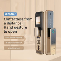 Cerradura Inteligente Automática UIELOCK QA20 PLUS con Reconocimiento Facial 3D y de Huella Dactilar, Nuevo Diseño Degradado, Material de Aleación de Aluminio