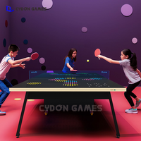 Table de ping-pong électronique LED numérique interactive, table de ping-pong pliable, table de ping-pong d'intérieur