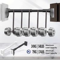 Tringle de tension robuste et moderne 70-120cm/28-47in, réutilisable, sans perçage, à ressort, pour rideau de douche et placard, qualité industrielle, pour salle de bain