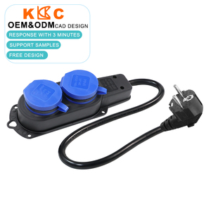 ปลั๊กพ่วง 2 ช่อง พร้อมฝาครอบสปริงและสายปลั๊กแบบยุโรปในตัว - Product Image 2