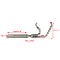 Sistema de Escape 2 en 1 para Motocicleta, Silenciador para Harley M8 Softail Low Rider S ST Fat Street Bob Standard Slim Deluxe 2018-2026