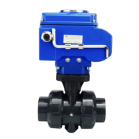 Vannes à boisseau sphérique électriques de haute qualité DN15-DN80 à raccordement à brides/NPT, OEM, 50 mm, pour eau, résistantes aux hautes températures, en UPVC