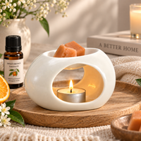 Brûleur de cire en céramique, chauffe-huile essentielle, diffuseur d'arômes en forme d'œuf pour bougie chauffe-plat, décoration moderne pour la maison