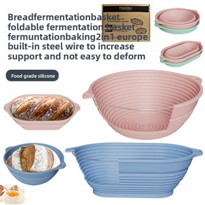 Cestas redondas <span class=keywords><strong>de</strong></span> silicona para fermentación <span class=keywords><strong>de</strong></span> pan, suministros para hornear pan <span class=keywords><strong>de</strong></span> masa madre, cestas para fermentar pan <span class=keywords><strong>de</strong></span> masa madre - Product Image 6