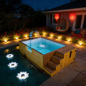 Large Family Swimming <b>Pool</b> with Fiberglass Shell and Custom Glass Mosaic Tile Design Outdoor <b>Pool</b> - Product Image 4