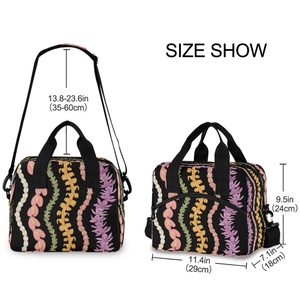 Popular Eco-Friendly Lunch Bag Custom Printing on Demand Hawaii Life Puakenikeni Polyester Thermal Insulated Lunch Cooler Bag - Product Image 3