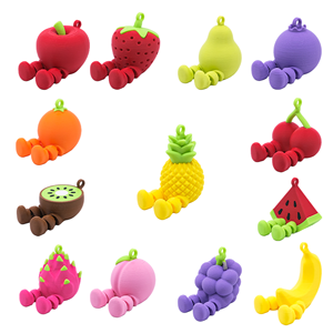 Giocattolo Antistress Articolato a Forma di Frutta Stampato in 3D, Mini Figurina Flessibile, Giocattolo Sensoriale Tascabile, Regalo Carino da Scrivania - Product Image 1