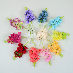 Têtes <span class=keywords><strong>de</strong></span> <span class=keywords><strong>fleurs</strong></span> artificielles multicolores <span class=keywords><strong>de</strong></span> Delphinium, fausses <span class=keywords><strong>fleurs</strong></span> <span class=keywords><strong>de</strong></span> Larkspur, pour bouquets <span class=keywords><strong>de</strong></span> mariage DIY, vente en gros - Product Image 1