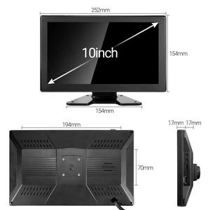 GreenYi 10.1in quad split DVR AI BSD Angle mort Détection de véhicules piétonniers Caméra moniteur 256G avec 2 bips d'alarme AI BSD KIT - Product Image 4