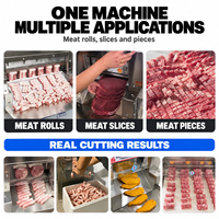 Machine à trancher automatique pour viande congelée avec épaisseur de coupe réglable et construction en acier inoxydable