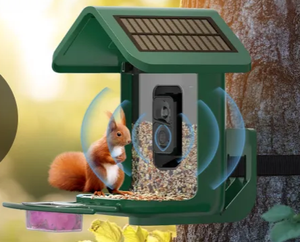 Mangeoire intelligente pour oiseaux 2.7L avec caméra à énergie solaire 2K Live Feed Cam pour Backyard AI Identifier Auto Capture <span class=keywords><strong>Bird</strong></span> Videos Pictures - Product Image 4