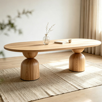 Ensemble de table et chaises de salle à manger en bois, design nordique moderne, simple, de luxe léger, rétro, personnalisé, rond et créatif